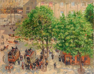 Place du Théâtre-Français, lente door Camille Jacob Pissarro